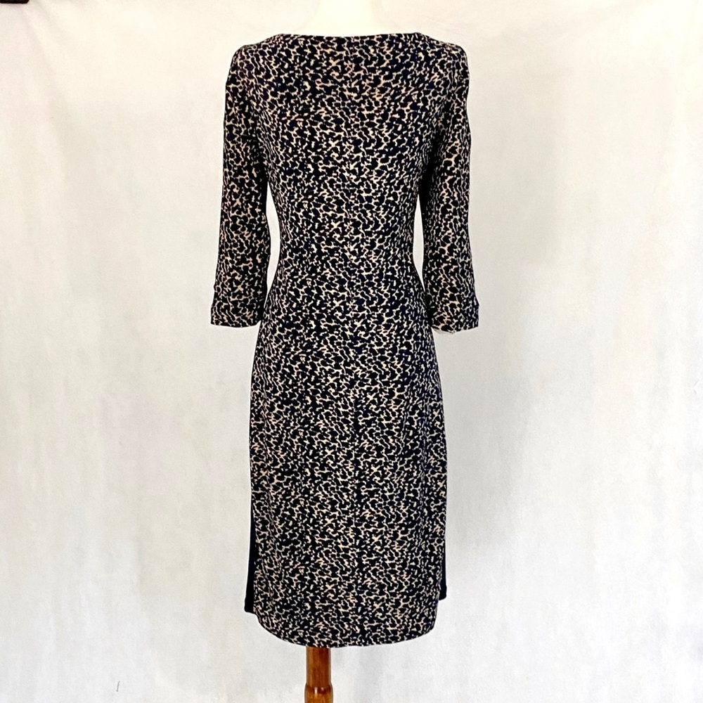 Lauren Ralph Lauren Navy Pattern Color Block Dress - Picture 5 of 10